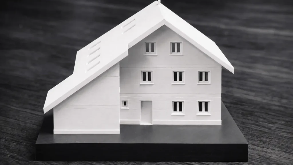 3D gedrucktes Modell eines Einfamilienhauses